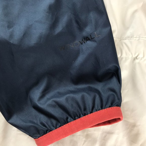 The North Face Anorak Hooded Windbreaker with Kangaroo Pouch.  Dark Blue White S - Picture 8 of 16
